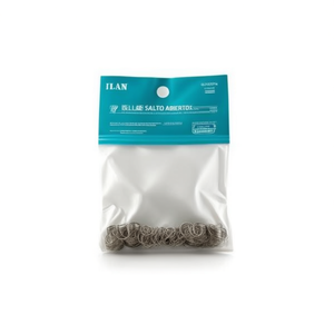 Anelli aperti Ilan da 5 mm, 300 pezzi, placcati in oro bianco per la creazione di gioielli - Product Image 1