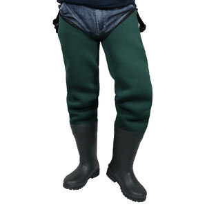 Cuissardes de <span class=keywords><strong>pêche</strong></span> unisexes personnalisées, hauteur cuisse, vert foncé, imperméables, en néoprène caoutchouc 4,5 mm, légères, pour la chasse en plein air - Product Image 4