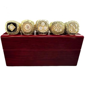 Set di Anelli in Lega d'Oro, Gioielli Edmonton Oilman, Anello Campione, Souvenir Sportivo da Uomo, Collezione per Fan - Product Image 1