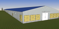 Structure en acier léger préfabriquée pour élevage porcin / Porcherie commerciale / Hangar à porcs pour 1000/2000/5000 porcs