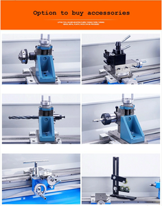 <span class=keywords><strong>Tour</strong></span> à métaux miniature horizontale de haute précision, table de travail, machine à fraiser, 220V, combinaison, modèle de traitement des métaux utilisé - Product Image 4