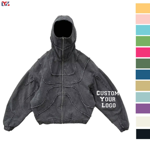 Cagoule à Capuche Zippée Pour Homme Avec Masque Facial Sweat-shirt