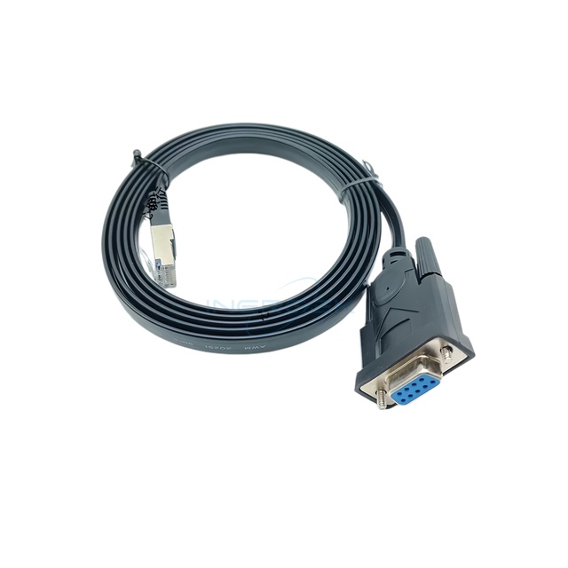 1.8m Black RJ45 to DB9 Female Console Cable Cat5 Ethernet to RS232 Serial Cable for Cisco Network Routers Switches