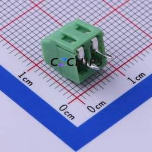 KF128L-3.5-2P Screw Terminal Block Through hole Component (THT),P=3.5mm Connector 1x2P 3.5mm Green Through Hole - Product Image 2