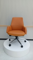 Chaise de bureau exécutive en cuir de qualité supérieure, chaise d'ordinateur inclinable pour bureau à domicile, chaise de direction réglable en hauteur, chaise pivotante