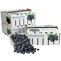 Boîtes en carton ondulé robustes pour fruits, bananes, bleuets, emballages en papier, boîtes rigides pour légumes