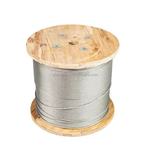 Prix de gros Câble en acier 3/32 "6x7 + FC 500 mètres/bobine Câble d'avion Fournisseur chinois Câble en acier galvanisé en stock