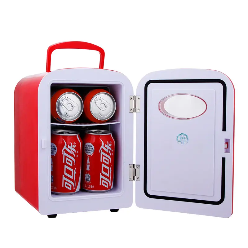 Portable Mini Cosmetics Refrigerator Cooling Heating Freezer with Makeup Mirror Pink White Usb French Auto Power Storage Outdoor