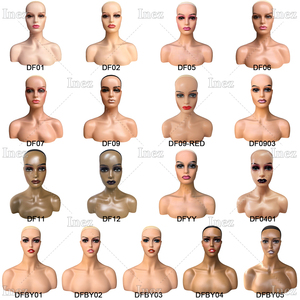 Cabeza de Maniquí Realista con Hombros Mujer Afroamericana Busto de Maniquí para Exhibición de Pelucas - Product Image 5
