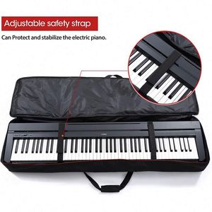 Étui pour clavier 88 touches, sac de transport pour clavier avec 2 poches, sac pour clavier en Oxford 600D durable avec rembourrage intérieur pour piano numérique - Product Image 2