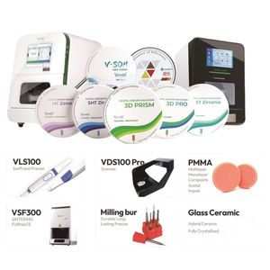 Vsmile HappyZir HT <span class=keywords><strong>Zir</strong></span> D71 Blocco Dentale in Zirconia Bianca Modellabile a Forma di D da 71mm, Alta Resistenza, Certificato CE, 37% di Elettricità - Product Image 5