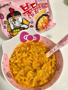 Fideos Instantáneos con Sabor a <span class=keywords><strong>Pollo</strong></span> Picante y Pavo Frito, 130g*5 Bolsas, Aptos para Vegetarianos, Hechos en Corea del Sur - Product Image 4