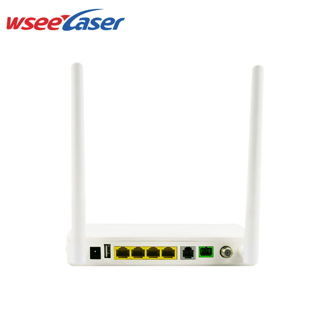 XPON ONU 1GE 3FE CATV Bridge Router Mode Fiber Modem Support TR069 Remote Management High Gain Antenna for Network Solution