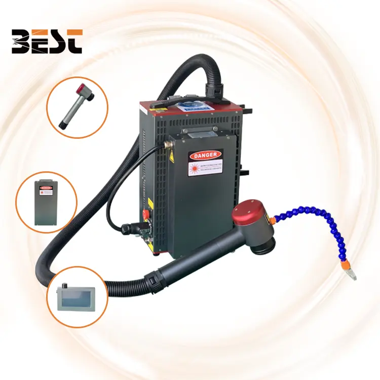 JPT 200w 300w 500w watt Petite machine de nettoyage laser de type sac à dos pour l'élimination de la peinture antirouille nettoyeur laser pour le bois