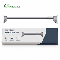 YIJIALE – Tringle à rideau réglable en acier robuste de 32 mm (62-98 po) sans outil, faible MOQ, pour salon et chambre à coucher – 13 ans d'expérience à l'exportation