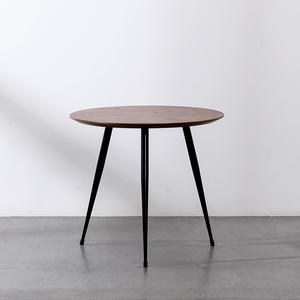 Modern Wood Coffee <b>Table</b> <b>Walnut</b> Oval Shape Living Room Side <b>Table</b> Minimalist Design - Product Image 3