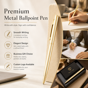 Penna <span class=keywords><strong>a</strong></span> <span class=keywords><strong>Sfera</strong></span> Promozionale <span class=keywords><strong>di</strong></span> <span class=keywords><strong>Lusso</strong></span> in Metallo Oro Rosa, Personalizzabile con Incisione Laser e Logo Stampato - Product Image 5