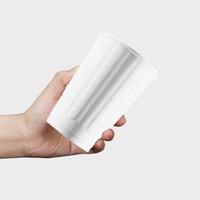 Tasse à café en papier jetable personnalisable de 90 diamètre barre en relief créative double couche personnalité tasse à boisson chaude creuse