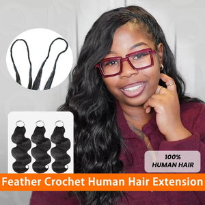 Extensiones de Cabello Humano Ondulado para Trenzar, Cabello Humano 100% Natural para Trenzas Boho, Extensiones de Cabello Humano con Efecto Pluma - Product Image 5