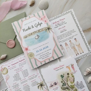 Invitación de Boda con Diseño Floral en Acuarela, Tarjetas de Boda de Lujo con Relieve Personalizado, Sobres, Tarjetas de Agradecimiento y Detalles - Product Image 4