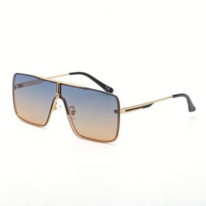 Gafas de Sol Personalizadas con Logotipo, Retro 2025, Parte Superior Plana, para Hombre, Lentes de una Pieza Extra Grandes, Protección UV400, Montura Cuadrada Grande - Product Image 5