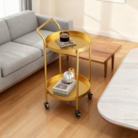 Table d'appoint mobile à double niveau, style minimaliste, salon moderne, table basse
