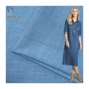 Haute qualité 32*32 3oz 65% <span class=keywords><strong>coton</strong></span> 33% Polyester 2% <span class=keywords><strong>élasthanne</strong></span> matériel Denim <span class=keywords><strong>tissu</strong></span> uni tissé Stretch Denim <span class=keywords><strong>tissu</strong></span> - Product Image 1