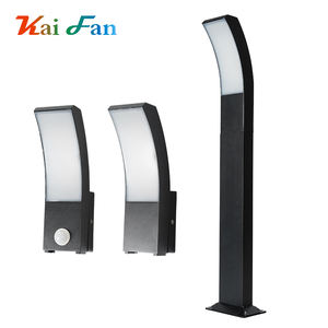 Алюминиевый сплав черный датчик движения AC 85-265 В водонепроницаемый IP65 садовый наружный 12 Вт светодиодный газон - Product Image 1