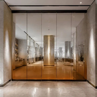 Panneau de verre dépoli imperméable à dégradé multicolore, écologique, pour protection de la vie privée, décoration artistique pour chambre et salon