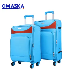 OMASKA 2020 new model fashion color nylon 3 pcs sets men luggage bags 4 pinner wheels luggage suitcase bag