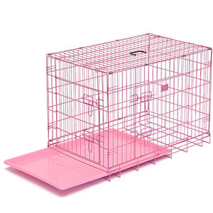 Cages pour chiens en métal multicolore Cages pour lapins Produits pour animaux de compagnie Cages pour chats Cages de voyage portables pour chiens - Product Image 4
