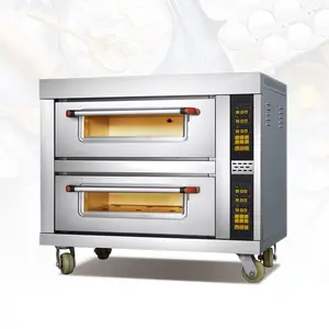 Factory price electric bakery oven restaurant commercial 2 deck oven for bread baking