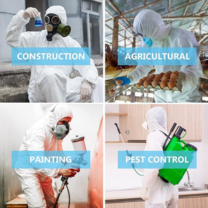 ชุดป้องกันสารเคมีแบบใช้แล้วทิ้งสำหรับผู้ชายชุดป้องกันแบบเต็มตัวสำหรับงานหนัก - Product Image 6