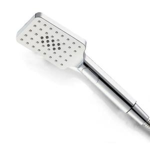 Large <strong>Rectangular</strong> Handheld Shower <strong>Head</strong> with Rain Spray Pattern Polished Plastic Pressurized Large Water Outlet for Bathrooms - Product Image 6