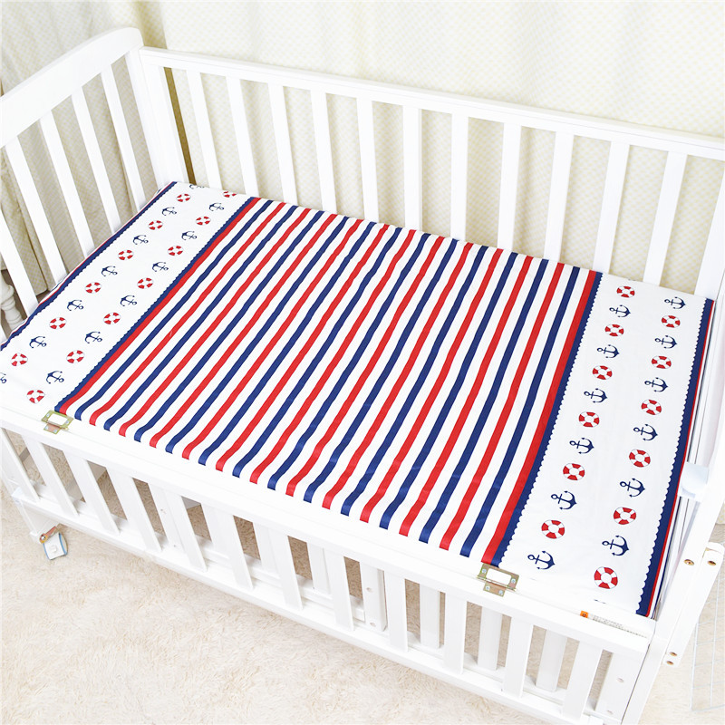 Лидер продаж на заказ, дышащая простыня для детской кроватки из 100% хлопка, простыня для детской кроватки