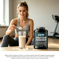 Poudre Protéinée Adulte en Gros OEM 5-Mélange 907g 2LB avec L-Arginine BCAA Glutamine pour la Croissance Musculaire Étiquette Personnalisée Distributeur