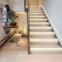Kit d'éclairage d'escalier intérieur haut de gamme avec détecteur de mouvement 3000K, éclairage LED encastré pour marches, idéal pour projets de villas duplex et hôtels