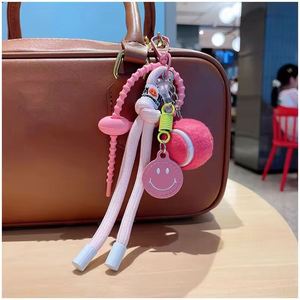 Wholesale Miu Style Tennis Car Keychain Korean Ins Colorful Nylon <b>Rope</b> for Creative Backpack Pendant Gift - Product Image 3
