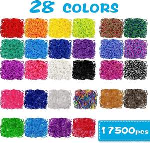 Máquina portátil de tejer a mano de arcoíris DIY, juguete de plástico para niños para hacer pulseras coloridas, juguetes de aprendizaje divertidos para niños - Product Image 5