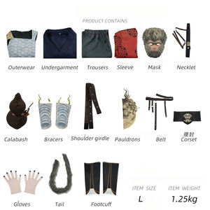 Costume de <span class=keywords><strong>cosplay</strong></span> de singe mythique <span class=keywords><strong>Black</strong></span> <span class=keywords><strong>Goku</strong></span>, Qi Tian Da Sheng, performance d'Halloween, unisexe, adulte, polyester [110~3XL] - Product Image 2