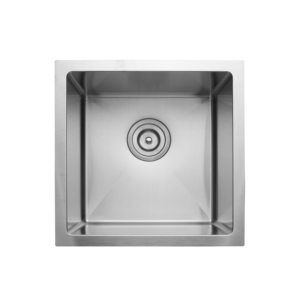 Fregadero de Cocina Moderno de Acero Inoxidable de 15x15 Pulgadas, Estilo Rústico, Hecho a Mano, RS-1515, Tazón Cuadrado, Malasia, 1.0-3.0mm, 10mm de Profundidad - Product Image 3