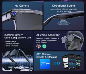 Gafas inteligentes de traducción AI para hacer fotos, reconocimiento de objetos, cámara 4K, Bluetooth, llamada de música, gafas de grabación inteligentes M02S - Product Image 5