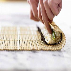 Esterilla enrollable de bambú para hacer <span class=keywords><strong>Sushi</strong></span>, utensilios de cocina, rodillos de arroz, comida japonesa, rollo de arroz, accesorios de cocina, 24x24CM - Product Image 3