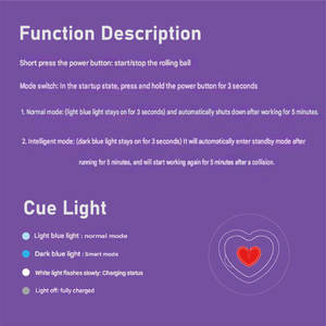 Otomatik elektrikli kedi topu parlaklık aşk kalp atışı eğitim oyunu akıllı zıplayan köpek topu haddeleme yuvarlak Pet oyuncak interaktif kedi oyuncak - Product Image 6