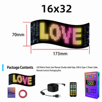 Panneau matriciel LED flexible, yeux de démon dynamiques, panneau de signalisation pour voiture, application Bluetooth, télécommande, écran défilant pour voiture et camion