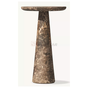 Table naturelle personnalisée Mobilier moderne en <span class=keywords><strong>marbre</strong></span> naturel de salon Table d'entrée de couloir Table <span class=keywords><strong>console</strong></span> en <span class=keywords><strong>marbre</strong></span> brun pierre - Product Image 1