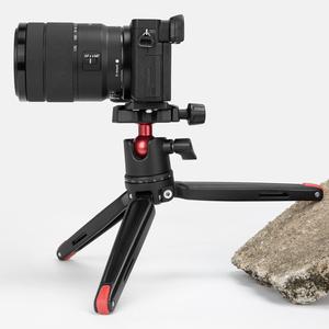 Mini trépied de table en alliage d'aluminium <span class=keywords><strong>avec</strong></span> rotule de 25 mm, verrouillage à bascule, hauteur maximale de 360 mm, capacité de charge de 3 kg, portable, panoramique - Product Image 6