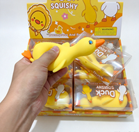 Jouet anti-stress en TPR en forme de canard jaune extensible de 14 cm, mignon et déformable, pour enfants et adultes