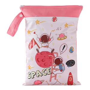 定制印花双口袋储物袋-旅行家庭办公室可批发手柄防水可重复使用的收纳袋 - Product Image 5