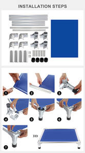 ラングル大型押出アルミ屋内上げ屋外犬用ベッド防水ポータブル頑丈耐久性 - Product Image 6